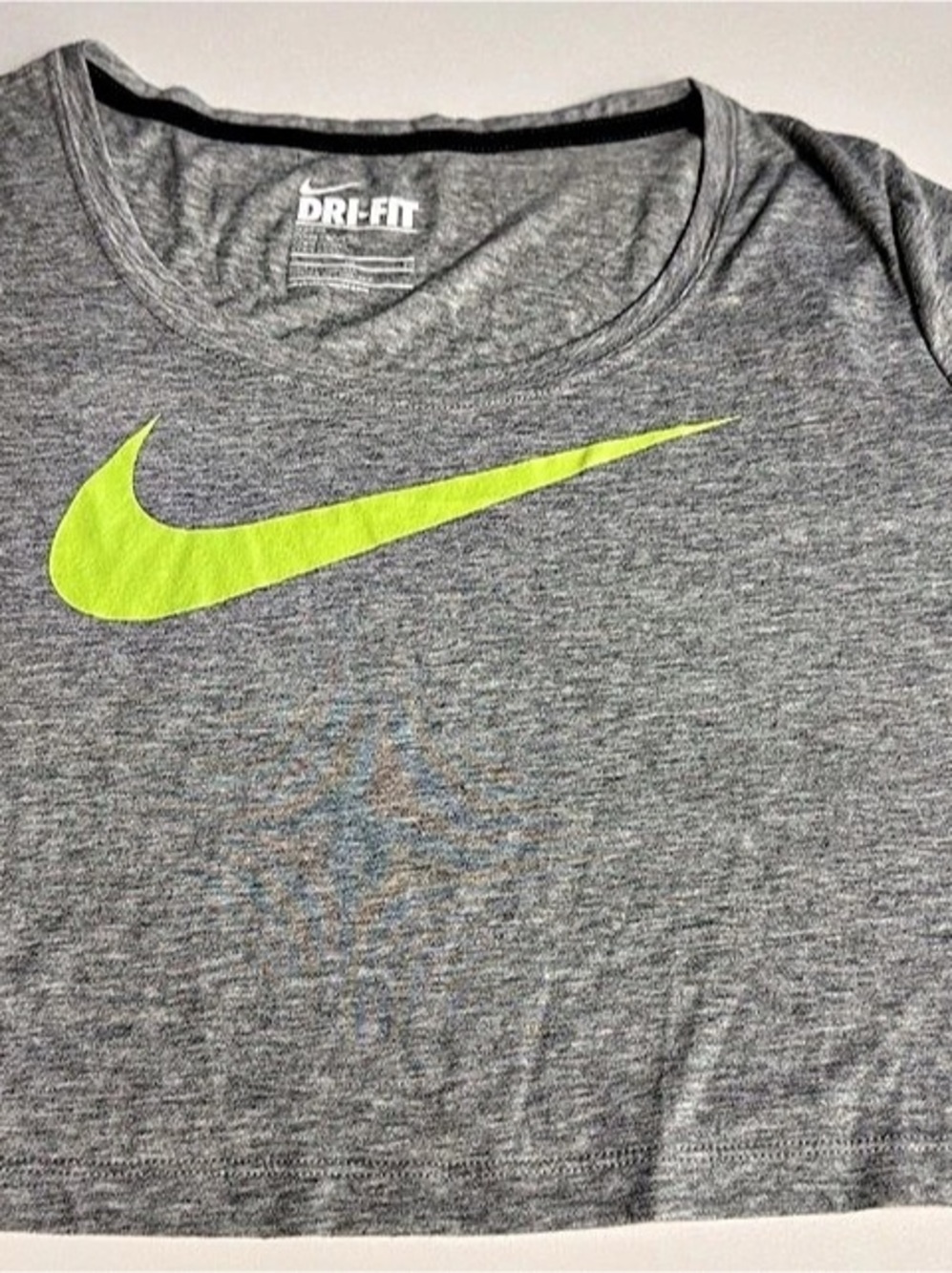 Nike Dri-FIT Short Sleeve Cropped Tee Gray XL NWT